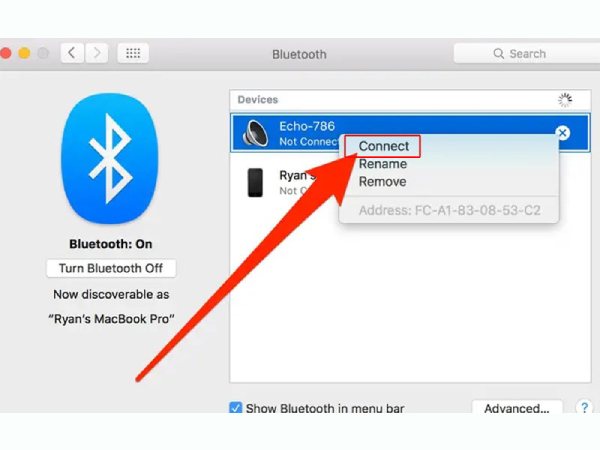 Các bước kết nối loa Bluetooth với máy tính MacBook